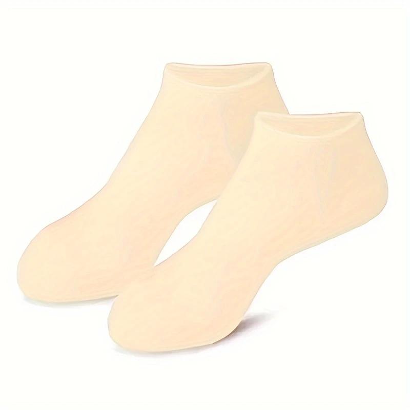 2pcs Silicone Anti-Crack Moisturizing Gel Socks for Foot Care and Cracked Heel Protection