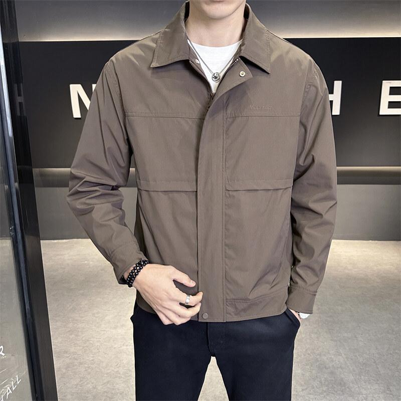 

Пиджак с лацканами Мужской Весна и Осень Новый Тренд Повседневный Тонкий Исполнительный Пиджак Мужской Весенний Топ Тренд 4XL (recommended 185-102.5kg) кофейный