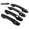 For Seat Arona 2017 2018    Carbon Fiber Chrome Car Side Door Handle Cover Trim Sticker Styling Accessories