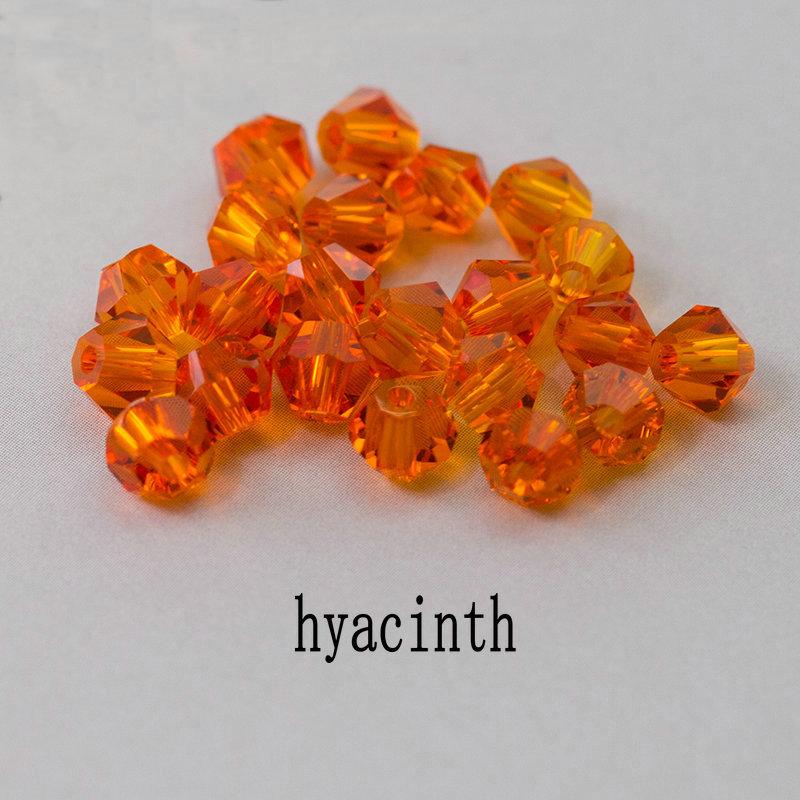 4mm 100pcs Shiny Crystal Beads Bicone Beads Glass Beads Loose Spacer Beads for Bracelet DIY Jewelry Making 200pcs