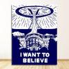Quadri per Decorazione Soggiorno Senza Cornice I Want To Believe X File TV Gioco Stampe su Tela Poster Pittura Arte da Parete