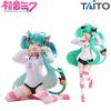 Hatsune Miku Desktop Cute Action Figure 11cm Neko T-Shirt Ver. Cat Ear Pajamas Anime Figurine Kawaii Girl Model Toy Gifts