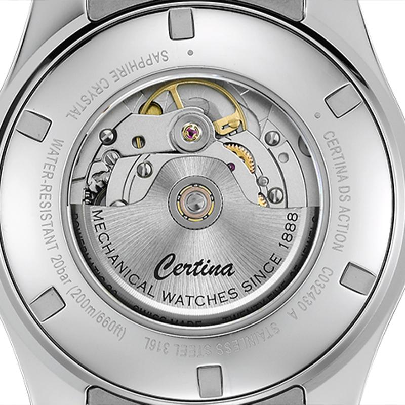 Certina Brown Dial Kinetic Series Mechanical Watch Trendy Dual Calendar Business Men's Watch Automatic Mechanical Movement C032.430.11.081.01