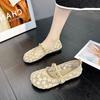 Mesh breathable single shoes gentle wind women's shoes 2025 new summer thin one-pedal flat lazy maternity shoes