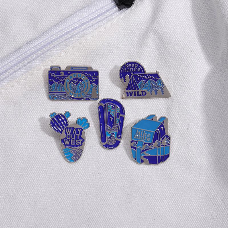 Cartoon Delightful Style Brooch In Vibrant Purple For Outdoor Travel Camera Backpack Enthusiasts
