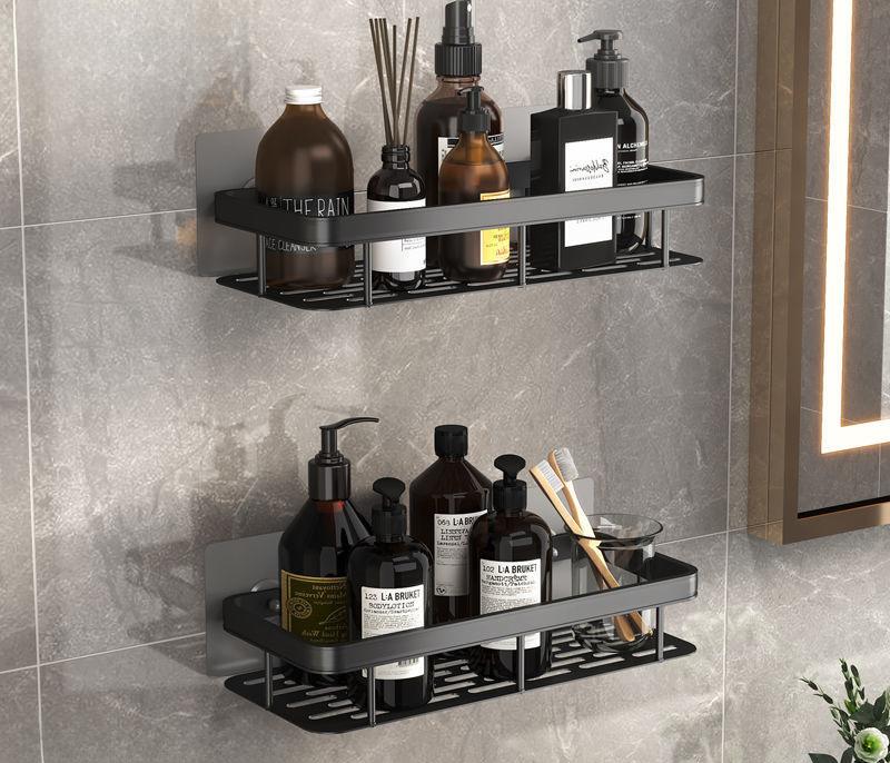 Bathroom Shelf 2 Pcs - Black