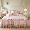 2026 New Pure Color Clip Cotton Bed Dress Single Piece Scarf Single Bed Cover Four Seasons Universal Bed Cover Skirt Side Bed Apron