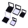 Transparent Gemstone Holder Flip Lid Crystal Display Case Packaging Jewelry Show Jewelry