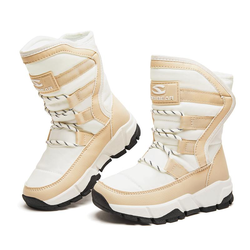 High Quality Boys Girl Winter Snow Boots Platform Warm Cotton Shoes Leather Autumn Waterproof Kids Footwear Child Sneaker