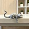 Fauler schlafender Katzenfigur 3D-Druck Weich Niedlich Schreibtischornament Simulationsmodellierung Schreibtischornament zum Aufhängen am Monitor