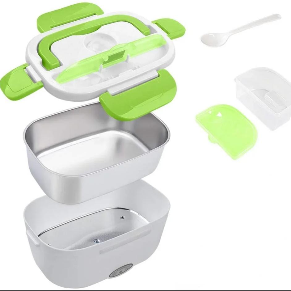 Electric Lunch Box Food Heater Warmer Container Stainless Steel Travel Car Work Heating Bento Box 12V 24V 110V 220V US EU Plug