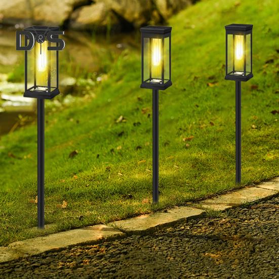 1/2 Stück Solar-Wegeleuchte, superhell, IP65, wasserdicht, automatisches Ein-/Ausschalten, einfache Installation, LED-Solar-Gartenleuchte, Landschaftsbeleuchtung