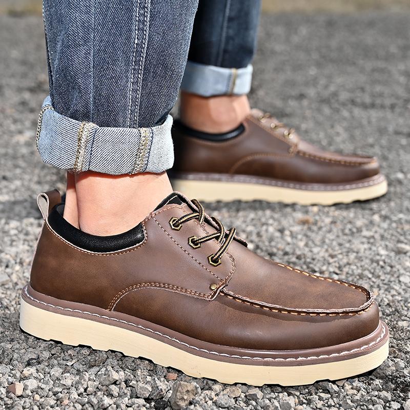 Fashion Four Seasons Derby Men's Shoes DRESS New Retro Design Styles Leisure Party Business Office Quality Adult Shoes Successful Person