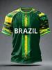 2026 Summer New Brazil Football Jerseys For Men Classic God Brazil Short Sleeve Tees Casual O-neck Sports Tshirts Man Clothing