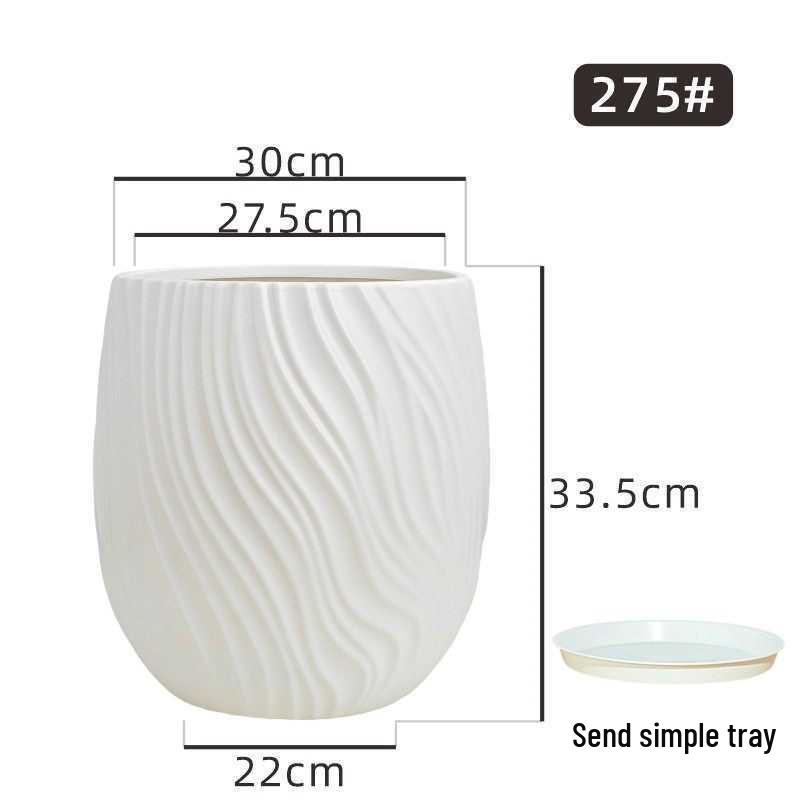 Large Caliber Resin Flower Pot for Monstera Deliciosa - Durable, Thickened Design with a Luxurious Touch