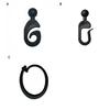 30/50Pcs Plastic Gazebo Curtain Hook Heavy Duty Multi-Functional Outdoor Hotel Gnats Netting Black Curtain Track Hooks Gazebo Accessories