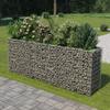 VidaXL Raised Bed with Gabion Galvanized Steel Silver 270x50x100 Cm Planter 143562