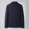 Men's Woolen Lapel Jacket with Detachable Liner - Warm and Thick for Autumn/Winter