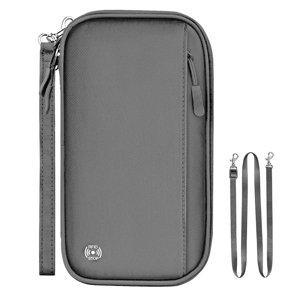 Passport Bankbook Bankbook Large Gray [amifun] Case, Anti-Skimming, Waterproof, Case, Holder, Anti-Magnetic, Anti-Skimming, Capacity, RFID,