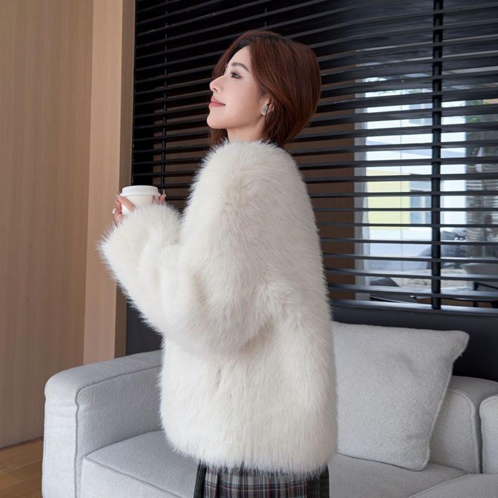 Fur Winter New Warm Coat Environmentally Friendly Fox Fur Short Thick Fur Coat