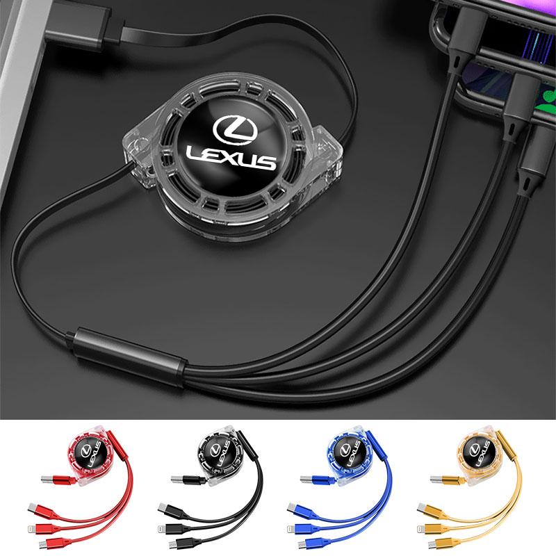 3 In 1 Micro USB Type C Charging Cable Multi Charger For Lexus RX300 IS200 IS250 ES350 Ct200h UX250h NX300h RX350 ES300h RX400h