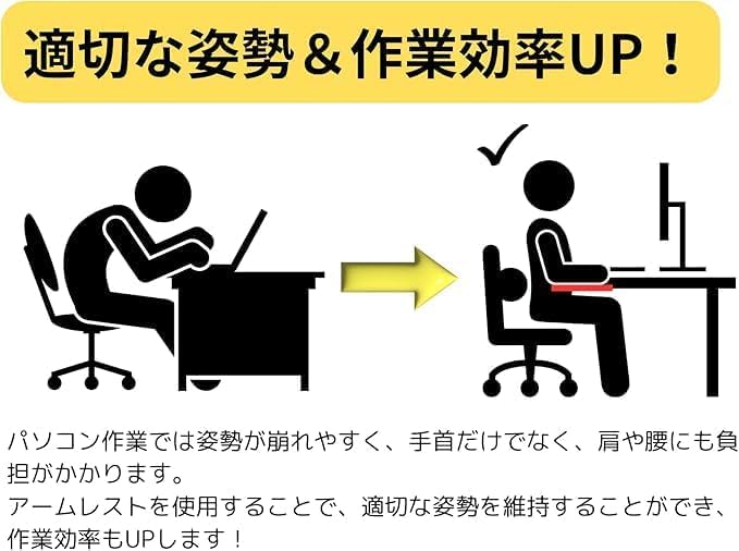 Armrest Mouse Chair Mount Mouse Extension Platform Tray with Mouse Ergonomic Adjustable Pad, Anti-Drop Baffle, (Black)