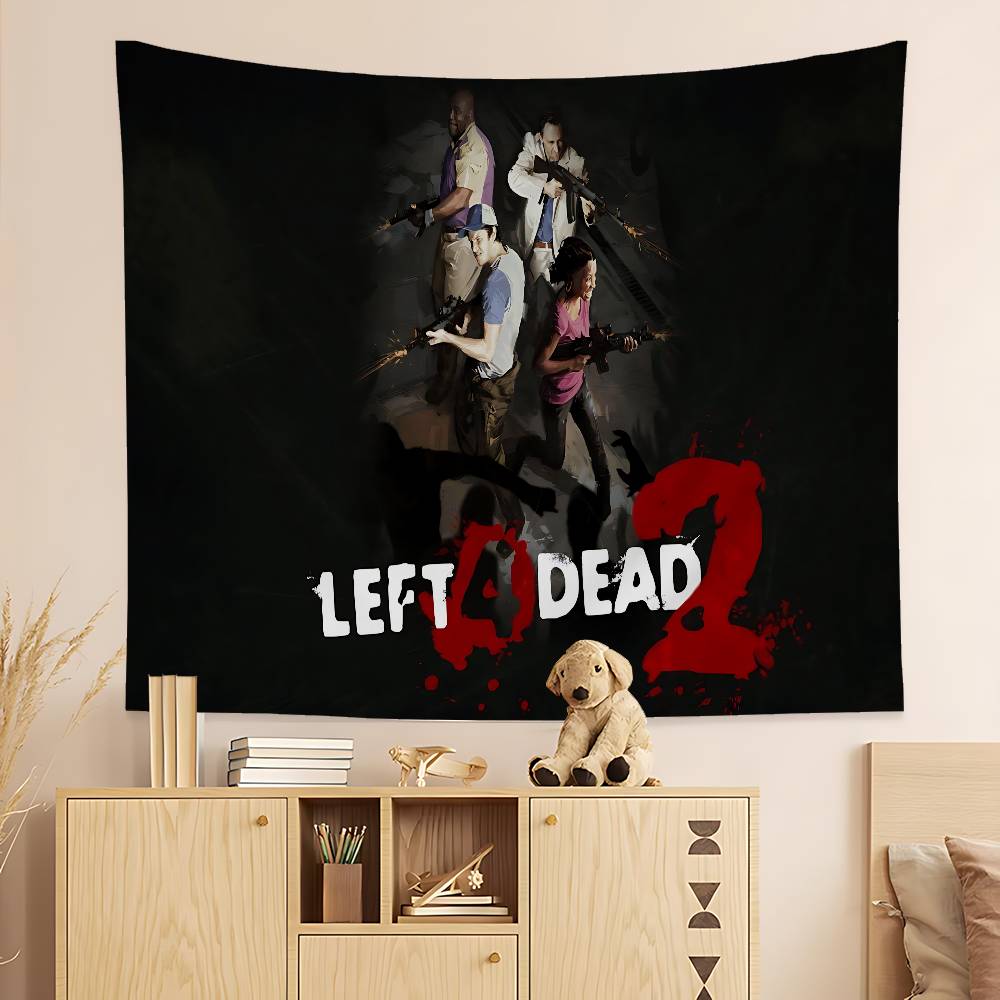 Heißes Actionspiel Left 4 Dead Anime Wandteppich Hippie Blume Wandteppiche Schlafsaal Dekor Günstige Hippie Wandbehang