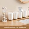 Rotating Bathroom Toothbrush & Makeup Brush Holder with Compartments