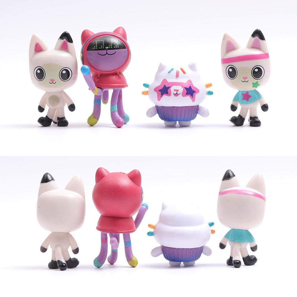 Anime Gabby Dollhouse 13Piece Set with Smile Cat Hug Gaby Girl PVC Models Cartoon Children Toy for Christmas And Birthday Gifts