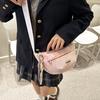 Girls Style Small Satchel Casual Commuter Dumpling Bag Versatile Pink Messenger Bag Niche Shoulder Bag Women