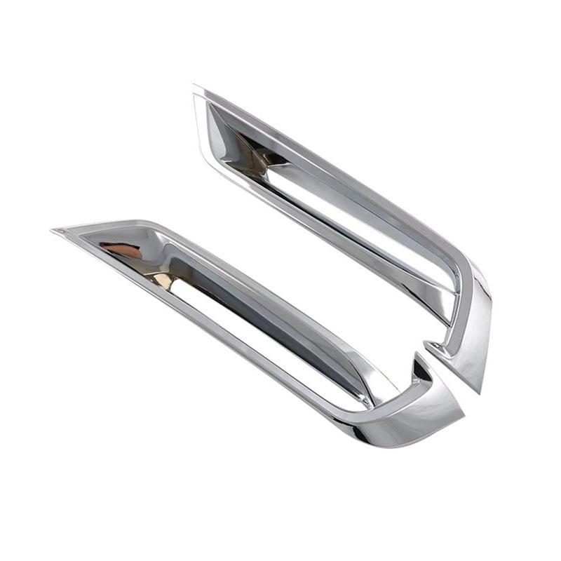 Car Chrome Silver Front Bumper Lower Cover Trim Fog Light Frame For Honda HRV HR-V