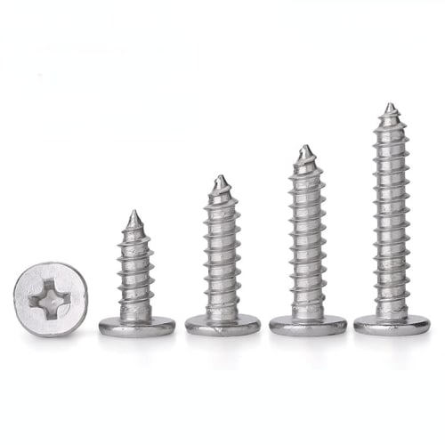 50-Piece Digital Pack of M3 Ultra-Low Head Tapping Screws for Wood and Thin Steel Plates, Thin-Head Countersunk Head Screws, Flat Head Phillips Head S