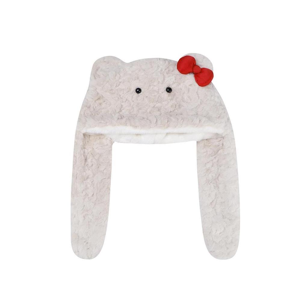 Women's Winter Bowknot Bear Plush Lei Feng Hat Scarf Integrated Thickened Warm Ear Protection Cold Resistant Hat