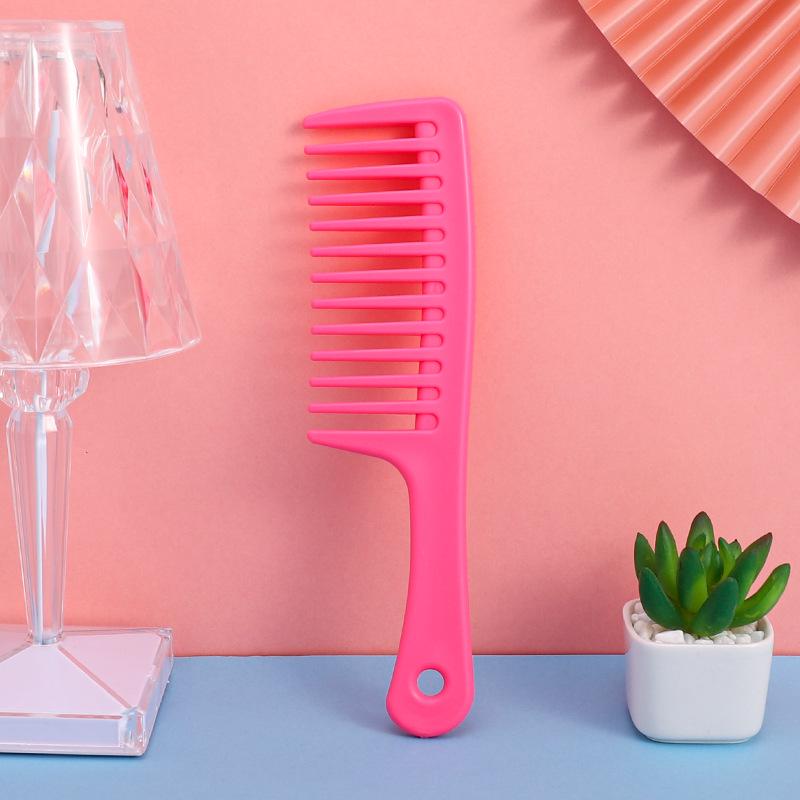

Wide Tooth Plastic Hair Comb - No Tangles, Easy to Use for Long Hair 5.8*23.5cm Wide Tooth Comb рожевий червоний колір