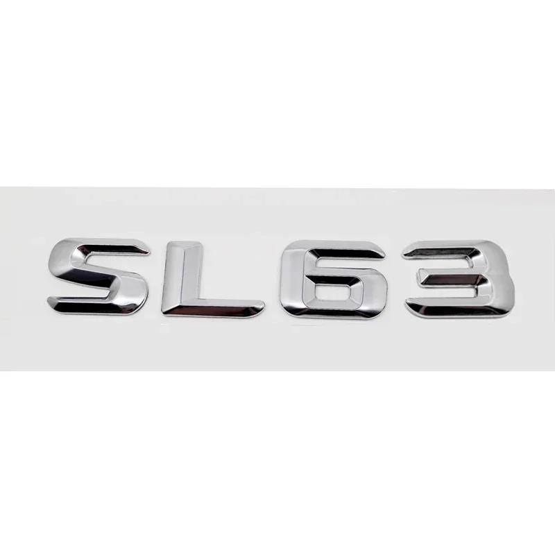 3D ABS Car Rear Trunk Badge Emblem Decals Sticker Decoration accessories for Mercedes Benz SL63 SL65 SL280 SL300 SL320 HG9