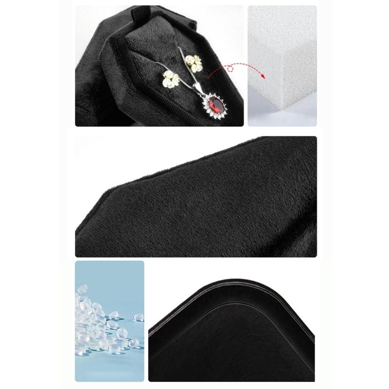 High-end Coffin Shape Style Jewelry Box Travel Portable Velvets Jewelry Storage Box Bracelets Earrings Jewelry Organizer