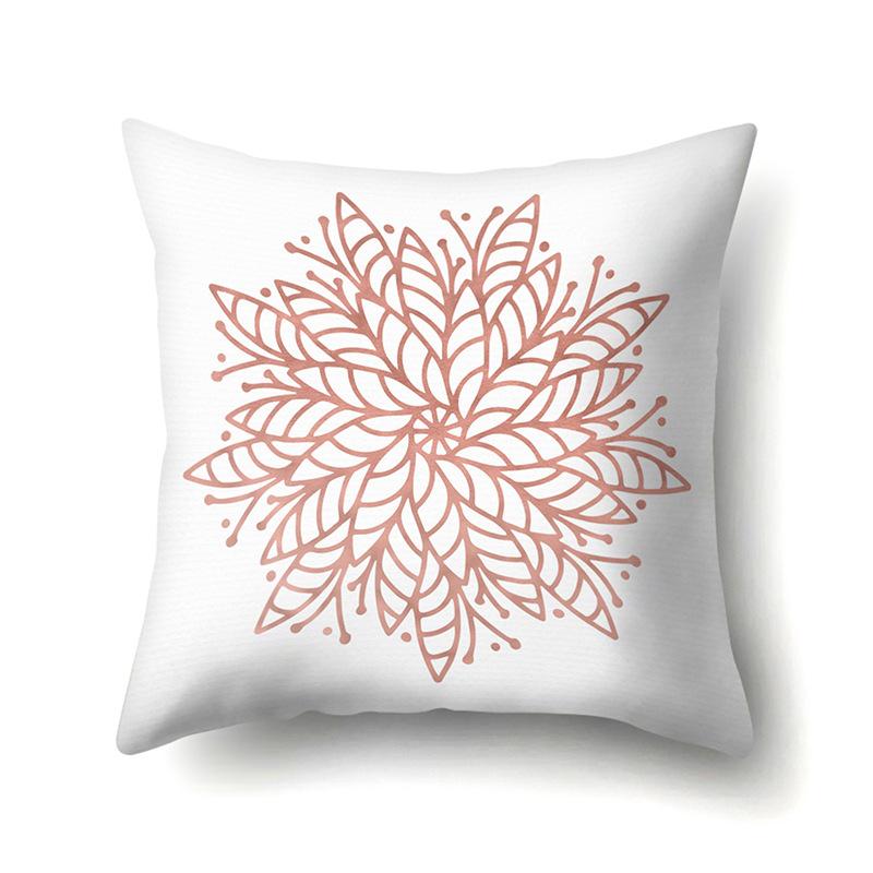 Polyester Pillow Case Automobile Decoration Home Printed Pillow Case Waist Cushion Cover Car Cushion Head Cushion Cover