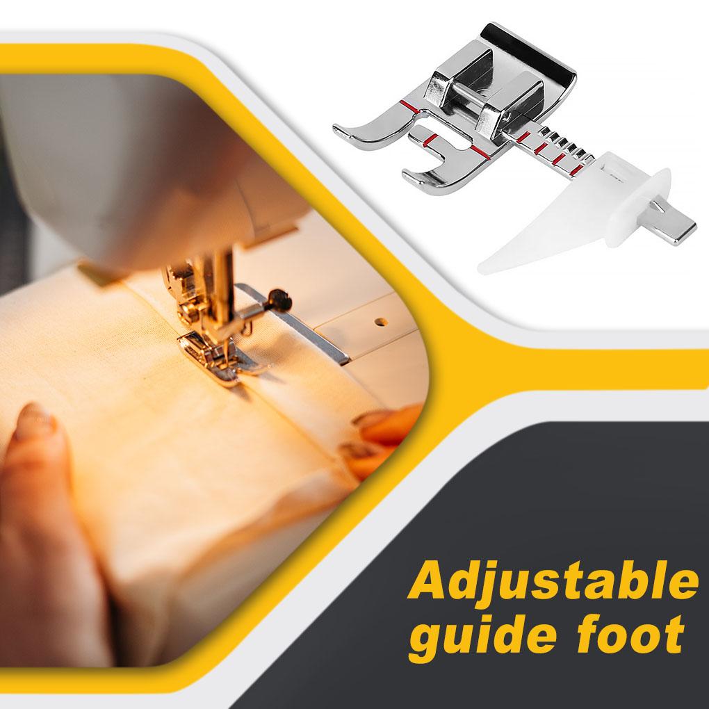Domestic Sewing Machine Alloy Presser Foot with Edge Guide Quilting Needlework Embroidery Stitching Pressure Feet Part