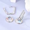 New 925 Silver Hoops Earrings For Woman Starlight Crystal Hoop Coil Earrings Eardrop With Zircon Fashion Jewelry Girls