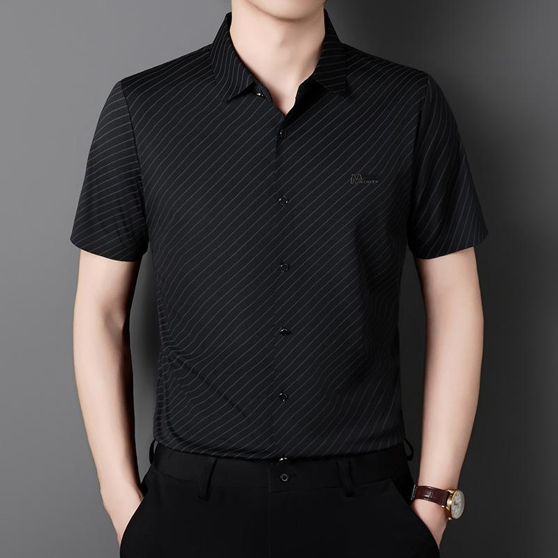Summer Men's Ice Short Sleeve Shirt Breathable Versatile
