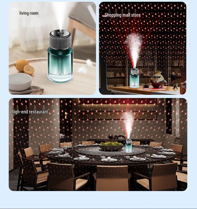 New Car Interior Aromatherapy Machine with Starry Sky Ambient Light and Smart Perfume Sprayer