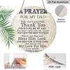 2D Flat Father's Day Themed Aluminum Decorative Signs and Plaques in Various Sizes. A Prayer of Gratitude and Blessings for Fathers, Ideal for Home