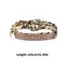 2000s Faux Furs Leopard Pattern Waist Belt Adjustable Waistband For Women And Teens Fashion Waist Decoration Accessory