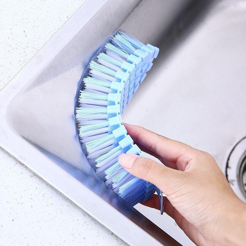 Multi Functional Laundry Brush, Shoe Cleaning Brush Flexible Wall Corner Brush with Soft Bristled Brush Faucet Tile Brush