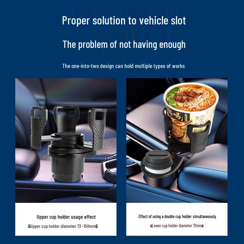 Adjustable Rotatable Car Cup Holder & Organizer