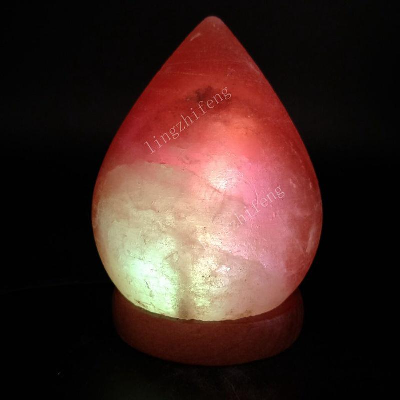 Himalayan Salt Pyramid LED USB Night Light - Crystal Ambience Lamp, Chinese Style