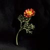 Exquisite Creative Brand Design Color Flower Brooch Fashion Plant Orange Blossom Brooches For Bridesmaid Wedding Accessories