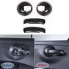 ABS Carbon fiber Inner Door Handle Frame Cover Trim For 500 Abarth 595 2010-