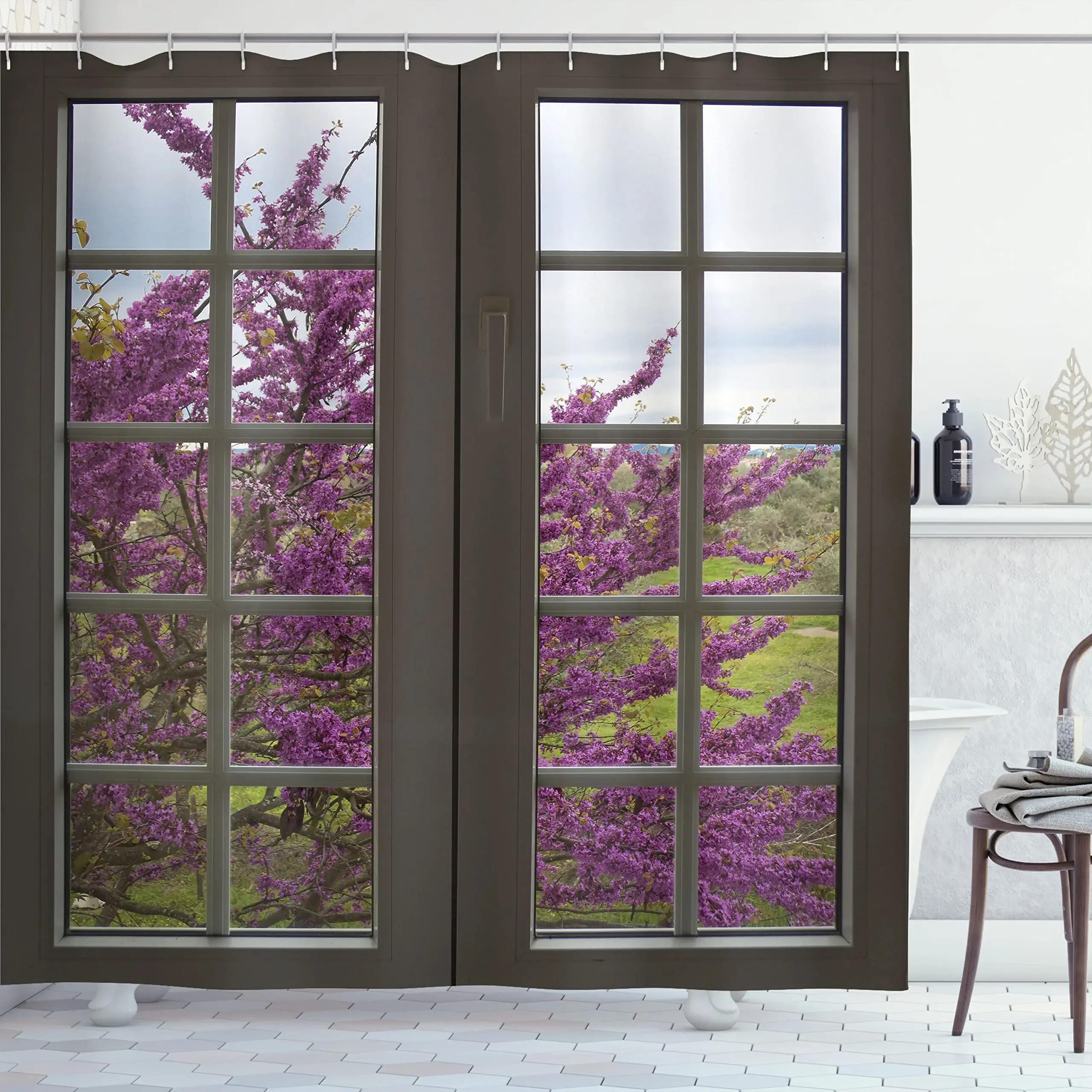 

Водонепроникна завіса для душу. Вітражна лугова квітка. Бабка. Поліестерова тканина. Завіса для ванни. Домашня шторка для ванної кімнати. W150xH180cm