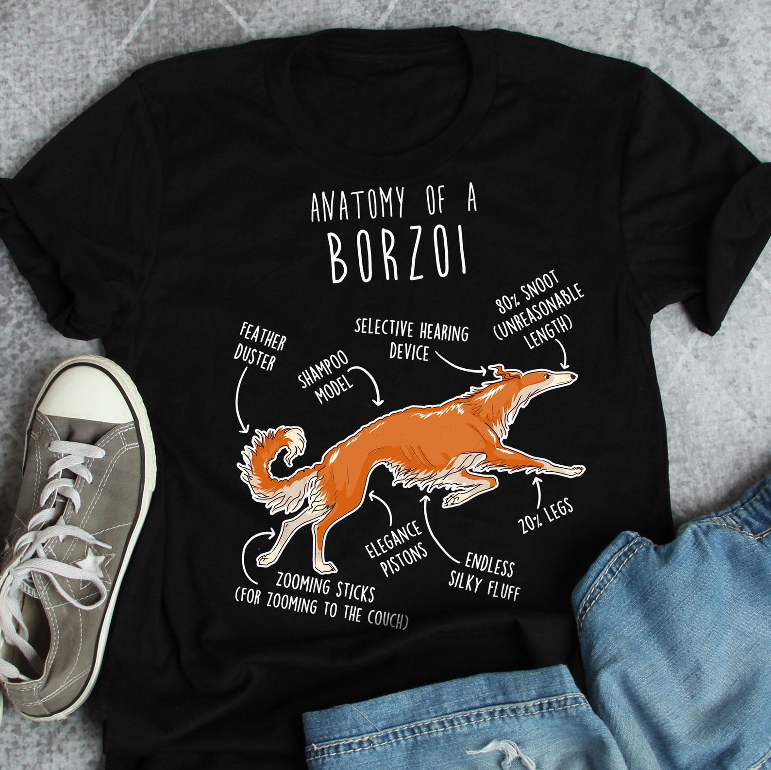 Red Borzoi Shirt, , , Cute Irish White Russian Hunting Sighthound T-shirt, Funny Dog Lover Gift, Pet Tee, Dog Mom Dad 160